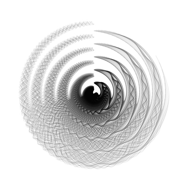 Curves generated from a highly randomized geometric pattern