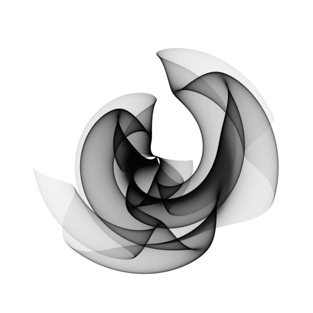 Curves generated from a highly randomized geometric pattern