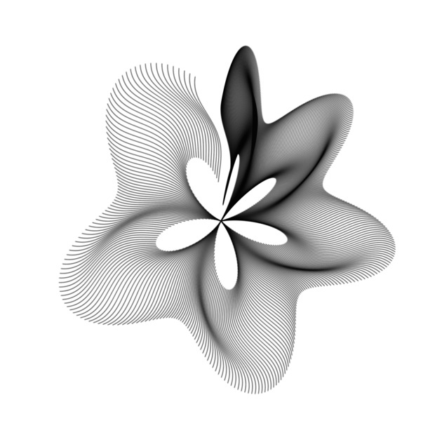 Curves generated from a highly randomized geometric pattern