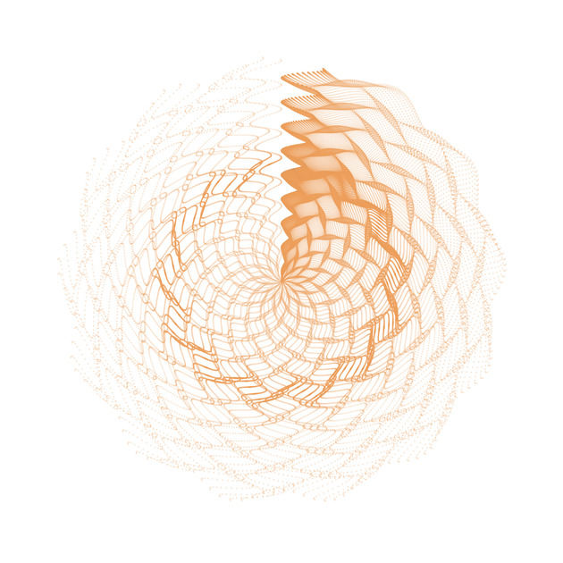 Curves generated from a highly randomized geometric pattern