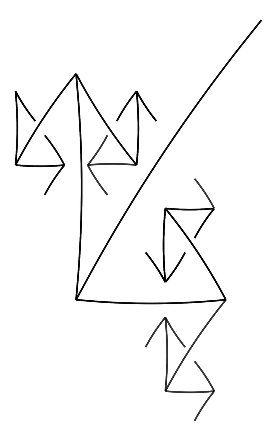 Clear Directions: A geometric pattern in the shape of arrows